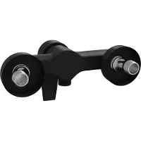 vidaXL Mitigeur de douche noir G 1 / 2 pouce laiton
