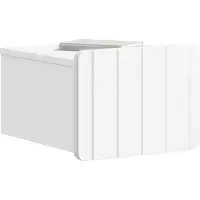 vidaXL Cabinet de chevet mural 2 pcs Blanc brillant 33 x 34,5 x 24 cm
