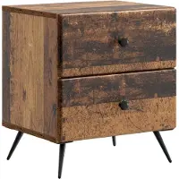 vidaXL Cabinet de chevet avec tiroir Bois ancien 43 x 34,5 x 47,5 cm