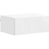 vidaXL Cabinet de chevet mural Blanc brillant 49 x 34,5 x 20 cm