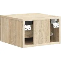 vidaXL Cabinet de chevet mural 2 pcs Chêne Sonoma 33 x 34,5 x 20 cm