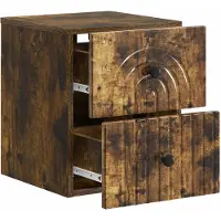 vidaXL Cabinet de chevet mural Chêne fumé 33 x 34,5 x 40 cm