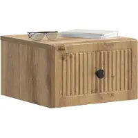 vidaXL Cabinet de chevet mural Chêne artisanal 33 x 34,5 x 20 cm