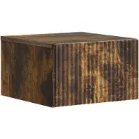 vidaXL Cabinet de chevet mural Chêne fumé 33 x 34,5 x 20 cm