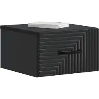 vidaXL Cabinet de chevet mural avec tiroir Noir 34,5 x 33 x 20 cm