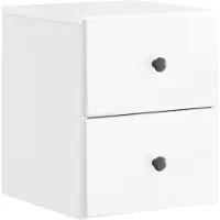 vidaXL Cabinet de chevet mural Blanc brillant 34,5 x 33 x 40 cm