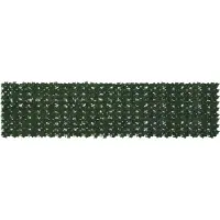 vidaXL Brise-vue pour balcon avec feuilles vert foncé 300 x 75 cm