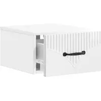 vidaXL Cabinet de chevet mural 2 pcs Blanc brillant 34,5 x 33 x 20 cm