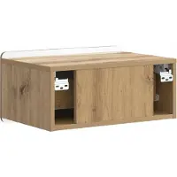 vidaXL Cabinet de chevet mural Chêne artisanal 49 x 34,5 x 24 cm