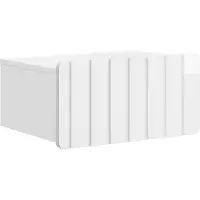 vidaXL Cabinet de chevet mural Blanc brillant 49 x 34,5 x 24 cm