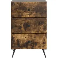vidaXL Cabinet de chevet avec tiroir Chêne fumé 43 x 41 x 66,5 cm