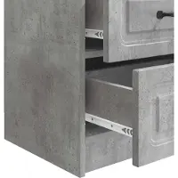 vidaXL Cabinet de chevet avec tiroir Gris béton 43 x 34,5 x 44,5 cm
