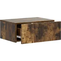 vidaXL Cabinet de chevet mural 2 pcs Chêne fumé 49 x 34,5 x 20 cm