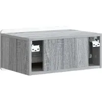 vidaXL Cabinet de chevet mural 2 pcs Sonoma gris 49 x 34,5 x 24 cm