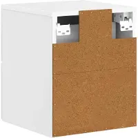 vidaXL Cabinet de chevet mural 2 pcs Blanc brillant 34,5 x 33 x 40 cm