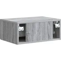 vidaXL Cabinet de chevet mural 2 pcs Sonoma gris 49 x 34,5 x 20 cm
