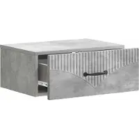 vidaXL Cabinet de chevet mural 2 pcs Gris béton 49 x 34,5 x 20 cm
