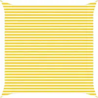 vidaXL Voile D'ombre Extérieure Jaune Et Blanc 4,5 X 4,5 M