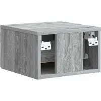 vidaXL Cabinet de chevet mural Sonoma gris 33 x 34,5 x 20 cm