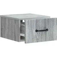 vidaXL Cabinet de chevet mural Sonoma gris 34,5 x 33 x 20 cm