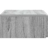 vidaXL Table d'appoint murale Gris Sonoma 59 x 34,5 x 17 cm
