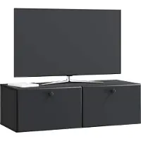 vidaXL Meuble TV mural 98 x 41 x 30 cm Noir Panneau de particules