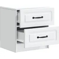 vidaXL Cabinet de chevet avec tiroir 2 pcs Blanc 43 x 34,5 x 44,5 cm