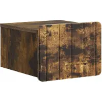 vidaXL Cabinet de chevet mural Chêne fumé 33 x 34,5 x 24 cm