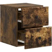 vidaXL Cabinet de chevet mural 2 pcs Chêne fumé 34,5 x 33 x 40 cm