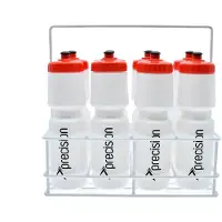 Precision Set de bouteilles d'eau - Porte-bouteilles avec 8 bouteilles de sport 750ml blanc