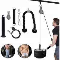 Tojato Kit d'exercices de tractions : barre de 4,8 cm, corde de 2,5 m, poignée de corde