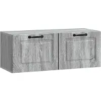 vidaXL Meuble TV mural, 78,5 x 31 x 30 cm, imitation bois gris Sonoma