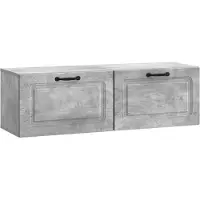 vidaXL Meuble TV mural , gris béton, 98 x 31 x 30 cm