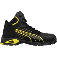 Puma Safety Chaussures de sécurité Amsterdam Mid Taille 41 noir / jaune - 63.224.0-41