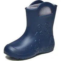 Ladeheid Bottes en caoutchouc pour enfants Eva, imperméables et doublées (bleu marine, taille 34/35), modèle LA-CA-04