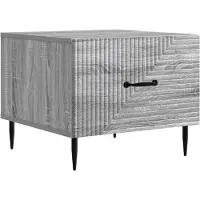 vidaXL Table basse Sonoma grise 49 x 50 x 40 cm en aggloméré