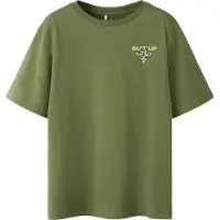 Name it T-Shirt 'NKMHansy' gris / kaki / olive / blanc