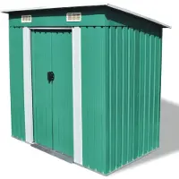 vidaXL Abri de jardin en métal vert