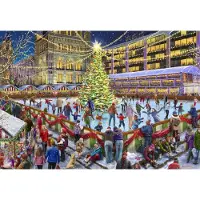 Bluebird Puzzle Puzzle Patinage à Noël - 1000 pièces