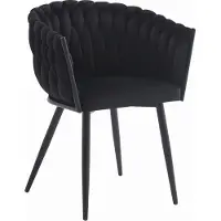 Leobert Chaise - - Orion - Velours Noir - 61 X 55 X 79 Cm