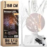 Zolta Sapin de Noël bouleau LED décoration festive 180 cm 96 LED multicolore STUDEN