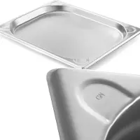 Hendi 806302récipient Gastronorm 1/2gn, 1l, Acier Inoxydable, Argent, 32,5x 26,5x 2cm