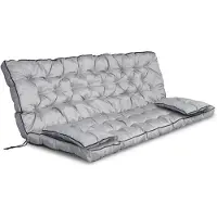 AIO Factory Set de jardin, côté haut avec passepoil, 180x60x50 cm, gris