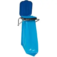 GSG24 Support mural de tri des déchets, bleu - sacs de 120 L
