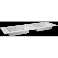 Storke Bilia double vasque marbre composite brillant 150 x 52 cm