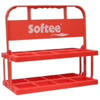 Softee Porte-bouteilles pliable pour 8 bouteilles de 750 ml Rojo