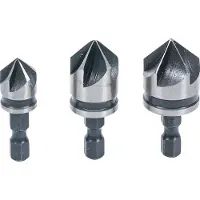 Bgs Jeu d'embouts à chanfreiner | HSS | Entraînement 6,3 mm (1/4") | 12 - 16 - 19 mm | 3 pcs.