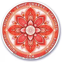 Phoenix Autocollant de fenêtre 1er Chakra (muladhara) - 10,5 cm lot de 4 pièces