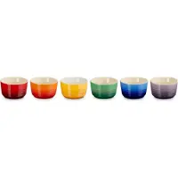Le Creuset Set 6 Mini Ramequin 100ML rainbow
