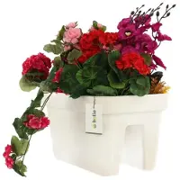 BOTLE Boîte à balustrade - - 45x24 cm - 18L - Beige - Plastique résistant UV
